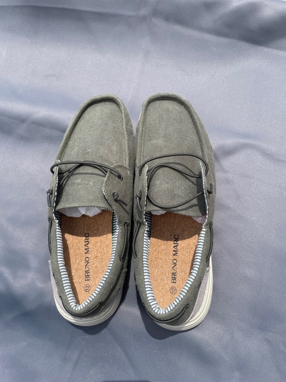 Men’s Bruno Marc Olive Green Casual Boat Shoes